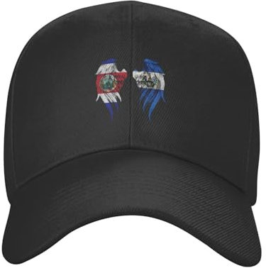 Damen Herren Angeln Hüte Flügelflaggen Von Costa Rica Und EL Salvador Outdoor Hut Atmungsaktiv Snapback Kappe Mode Baseball Cap Für Wander Sport Laufen