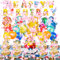 88pcs Kinder Geburtstag Party Set, Kinder Partygeschirr Set Party Deko Geburtstag, Tortendeko Cake Topper Set, Einladungskarten Kindergeburtstag, Party Zubehör Birthday Decorations Set