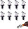Oil Pourer Spout - 8-Pack TRACOMPAN Leak-Proof Speed Pourers | Multi-Purpose Bottle Drizzlers for Olive Oil, Vinegar, Wine & Spirits (Speed Pourers, Wine Liquor Dispenser)