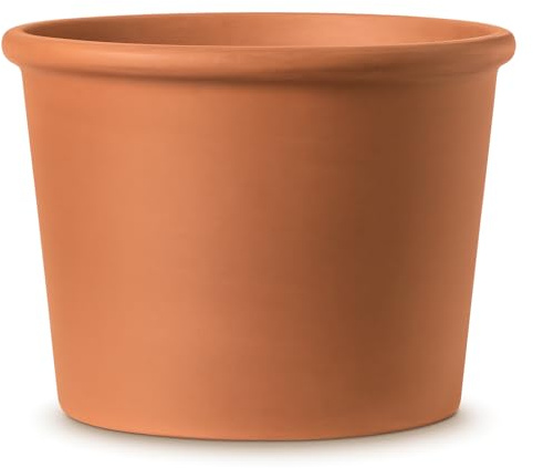 FRANCACOR Maceta Barro Terracota Natural (Cilindro Bordato 23 cm)