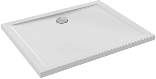 Jacob Delafon Receveur Douche Extraplat Camille 100x80cm, Céramique, Blanc | Céramique recyclée (10%). Antidérapant PN12. Ressaut anti-débordement