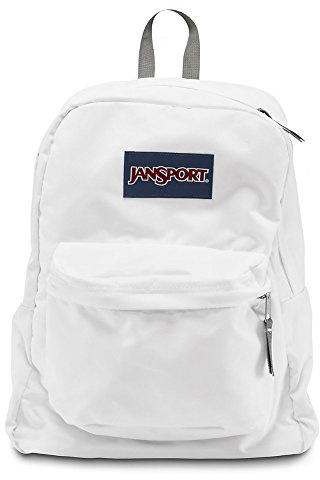 JanSport Superbreak Rucksack, klassisch, ultraleicht, Weiß