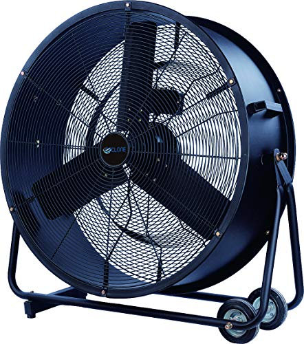 Cyclone 24 Black Industrial Drum Fan in 230v Solid Steel Construction with 3 Speed Settings