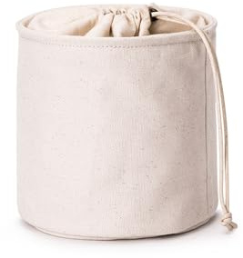 YONBEN Purse Organizer Insert, Bag Compartment Organizer with Pure Cotton Canvas, Round Storage Pocket - Bag Shaper Easy Access (M, Beige)