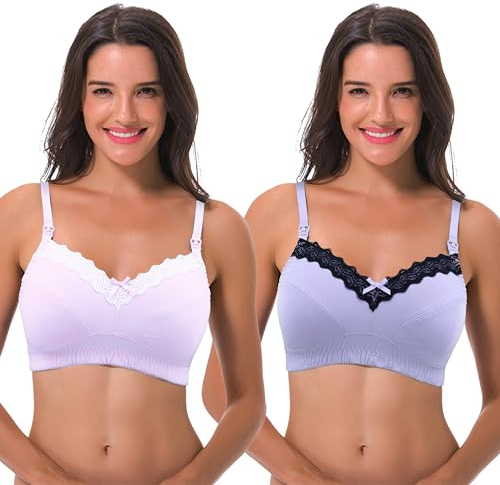 Curve Muse Soutien-Gorge Allaitement sans armatures-x2-Rose,Lavande-115F