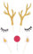 SUPVOX Antler Cake Toppers Reindeer Cake Decoration Glitter Christmas Cupcake Picks for Xmas Holiday Birthday Wedding Baby Shower Decor Party Supplies 5 Sets
