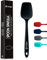 UpGood Silicone Spoon Spatula - 600ºF Heat-Resistant Non-Stick Rubber Spoonula | Use as Silicone Kitchen Scraper Utensil - Baking and Cooking Strong Stainless Steel Core | Kitchen Utensils, (Black)