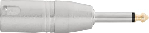 Pronomic AD-JMXM Adapter 6, 3mm Mono-Klinke male/XLR male | 3mm Mono-Klinke-Stecker auf XLR-Stecker, Fertig verdrahtet und einsatzbereit, Robuste Verarbeitung, Professionelles Design