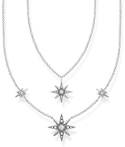 Thomas Sabo Damen Halskette mit Anhänger Sterne 45cm