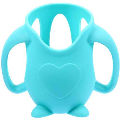 Tomaibaby Babyflasche Silikonhülle Milchflasche Schutzhülle Wärmebeständigkeit Hülle für Neugeborene 240Ml (Zufällige Farbe)