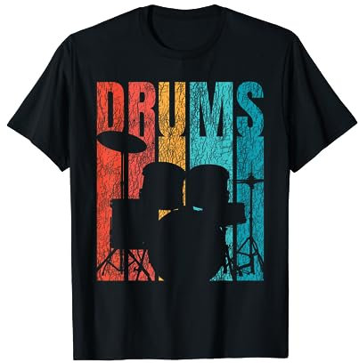 Schlagzeug Tshirt für Schlagzeuger I Retro Vintage Drums T-Shirt