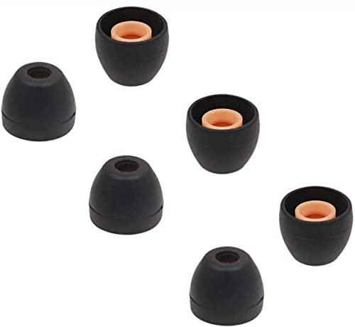 ALXCD Eartips Compatible with Sony WF-1000XM4 Earbuds, 3 Pairs Soft Silicone Ear Tips, Black