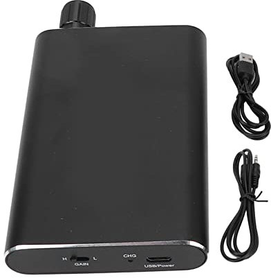 CCYLEZ HiFi Kopfhörerverstärker, 3,5 mm AUX Kopfhörerverstärker mit Wiederaufladbarem 600 mAH Akku, HiFi Kopfhörerverstärker für MP3, MP4, Tablet, Musikplayer, Smartphone, Computer