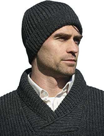 Aran Crafts Wollmütze für Fischer, anthrazit, Einheitsgröße