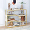 JoliJour Console Entrée Dorée,Table Console à 4 étages Imitation Marbre avec éTagère Ouverte,Meuble avec Structure en Métal,100 * 30 * 78cm,pour entrée,Salon