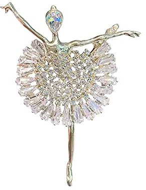 Caritierily Brosche Pinguin Persönlichkeit Ballerina Mädchen Brosche Einfache Persönlichkeit Stilvoll für alle Gelegenheiten