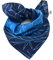 Prettystern Unisex handrolliertes SeidenHalstuch Seide Nickituch Bandana kleines Seidentuch für Damen Herren 08 Blau