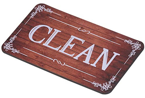 PATIKIL Sale Propre Lave-Vaisselle Aimant, Vaisselle Lave-Linge Réfrigérateur Cuisine Organisation Propre Sale Signe Aimant, Noir Marron