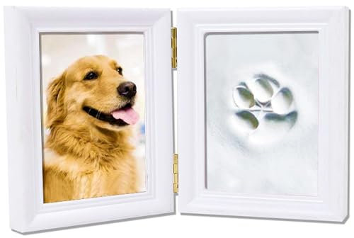 QSLKI Hund oder Katze Gedenkgeschenke, Pet Paw Print Andenken, Harz Haustier Gedenkstein,personalisierte Haustier Grabstein Denkmäler, dauerhafte Haustier Gedenkstätten