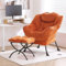 Furlide Lazy Chair mit Ottomane, moderner Stuhl mit klappbarer Fußstütze, Lounge-Akzentstuhl, bequemer Lesesessel, übergroße Sessel für Schlafzimmer, Arbeitszimmer, Wohnzimmer, Garten, Innenhof