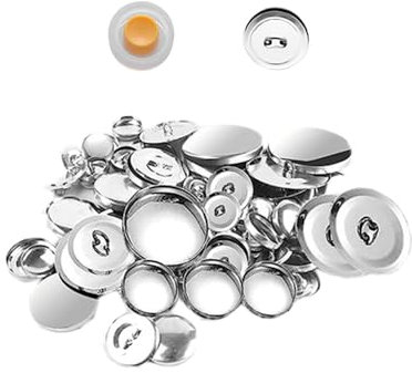 20 Set Abdeckknöpfe-Set, Stofftasche, runde Knopfbasis, Selbstabdeckung, Knöpfe, Set, DIY Stoff bezogene Knopf-Set für Hüte, Hemden, Rucksäcke – 18 mm