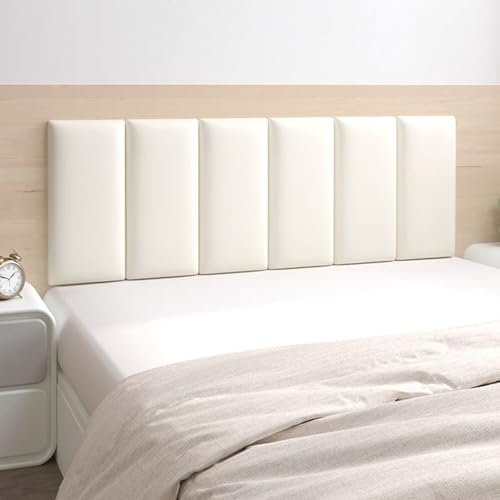 XLSBZ 3D Wandpaneele,2 Stück 30x40cm Wandpolsterung Polster Wandpaneele Wandkissen Selbstklebend Bett Wandpolster für Schlafzimmer,Kinderzimmer (Weiß)
