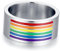 Holibanna Schmuckring Aus Edelstahl Mit Drehbarer Flagge Verstellbarer Ring Für Schwule Lesben Bisexuelle Transgender Pansexuelle