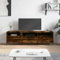 TJROO Mobile Porta TV Rovere Fumo 150x30x44,5cm Legno Multistrato y Ferro Mobile Basso con Ante Mobile TV Vetrina Mobile con Ante Consolle TV Mensola Sotto TV Mobile Televisione