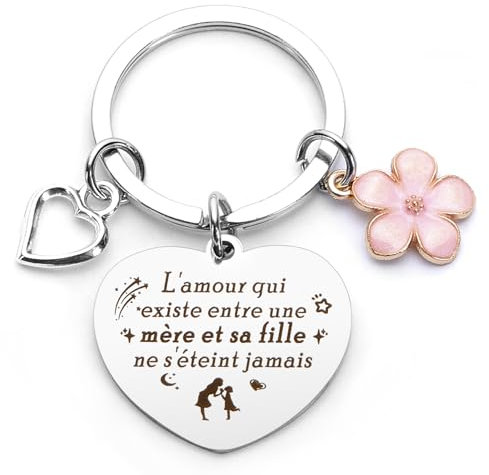 Cadeau Personnalisé Pour la Fête Des Mères - Porte Clef Pour Maman Jeune et Anniversaire