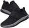 AZMAHT Orthopädische Leichte Schuhe Extra Weite Laufschuhe Herren Straßenlaufschuhe Bequeme atmungsaktive Outdoor Joggingschuhe rutschfest Turnschuhe,Schwarz,45/275mm