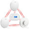 CPVAN Wireless Interlinked Smoke, Heat & Carbon Monoxide Alarm Bundle, Fire Alarms, Scotland & England Law Compliant, 10 Year Battery, CE & BS Certified, Pre Linked. 4 Pack