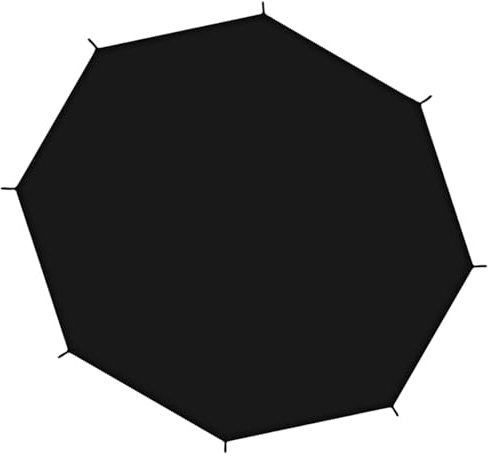 Generisch Trampolin-Sonnenschutz Abdeckung, UV-beständig, für Trampoline mit 6–14 Fuß Durchmesser, Schwarz, Achteckig, für Familien mit Kindern, Unisex