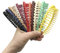 FSSTUD Lot de 7 bandeaux à cheveux en plastique avec dents ondulées colorées en zigzag - Serre-tête élastique antidérapant - Accessoires de coiffure pour femmes et filles