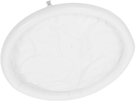 BEBEMOKO Eimerdeckel, tragbare Badewannen-Abdeckung für Badewanne, PVC, faltbar, Einweichwannenabdeckung, faltbarer Deckel, zusammenklappbarer Badewannendeckel, Nylontuch, Weiß