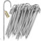 Graxury 40Pcs 30cm Piquets d'ancrage Résistants en Acier Galvanisé Antirouille avec Crochets en J pour Tentes de Trampoline - Convient pour Camp, Jardin, Abri et Balançoires