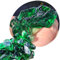 Pierres décoratives en verre recyclé - Vert - 2 kg - Grandes pépites de verre de 3 à 5 cm - Pierres décoratives pour vases et pots de fleurs - Pierres pour terrarium et aquarium - Pierre de jardin