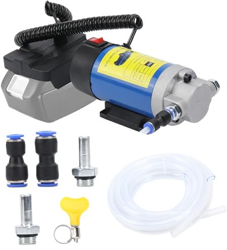 Pompe de transfert d'huile diesel sans fil compatible avec Makita 18V batterie, pompe d'extraction d'huile moteur portable 100W avec 2 tuyaux pour tracteur, caravane, bateau, camion (sans batterie)