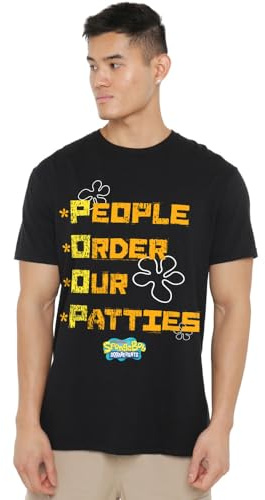 Spongebob People Order Our Patties Unisex T Shirt, Black, XXXX-Large