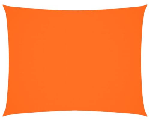 vidaXL Sonnensegel, Sonnenschutz Wasserfest Rechteckig, UV Schutz Sichtschutz für Terrasse Balkon Garten, Windschutz Regenschutz, Orange Oxford-Gewebe