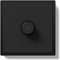 BSEED LIFE Dimmer Schalter mit PC Rahmen, 80 * 80mm Drehschalter 150W Unterputz Drehdimmer Wandschalter LED-Dimmschalter für Dimmbare Glühlampen und LED-Lampen，Schwarz