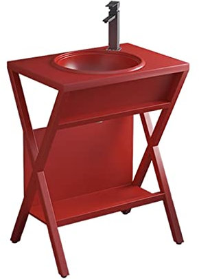 Mueble de baño bajo Lavabo, Estilo Industrial, Independiente y extraíble (E1 65×46×85 cm) (A 65×46×85 cm)
