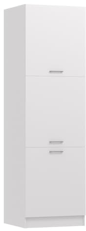roe furniture Küchenhochschrank – Hochschrank mit 3 Türen & Einlegeböden – Küchenschrank 60×202×44 cm – Vorratsschrank aus Holzwerkstoff, melaminbeschichtet