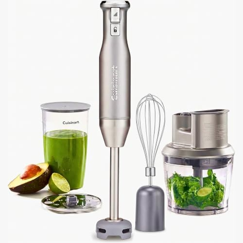 Cuisinart 4-in-1 Handheld Stick Blender | 400-Watt | Blender, Whisk, Food Processor, Chopper | Variable Speed Control | BPA-Free No-Scratch Bowl | Storage Container | Stainless Steel Blade