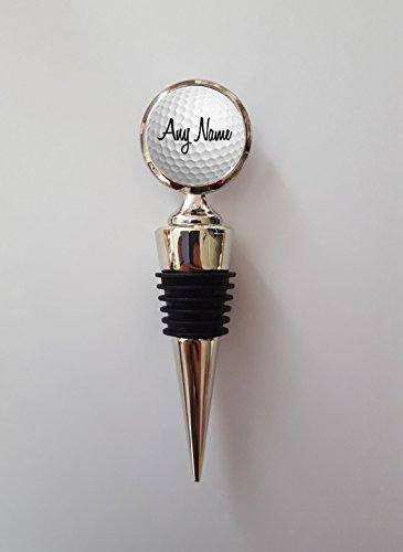Personalised Golf Ball Polished Metal Wine Bottle Stopper Ideal Birthday Keepsake Gift N405