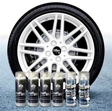 Sophisticauto Felgenfolie Set mit 6 Full Dip Weiß glänzend