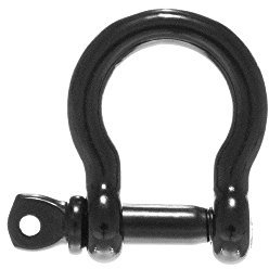 West Coast Paracorde manilles – Plusieurs types de manilles – Acier Inoxydable, Noir, Chrome – Single, Lot de 3, Lot de 5 – Différentes tailles, B-Shackle - 4mm Black, 3 Pack