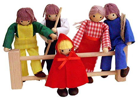 Biegepuppen Bauernfamilie 5-teilig