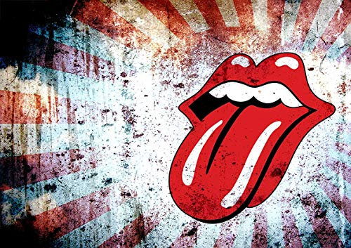 Poster Rolling Stones Lippen Kamikaze Design Wandkunst