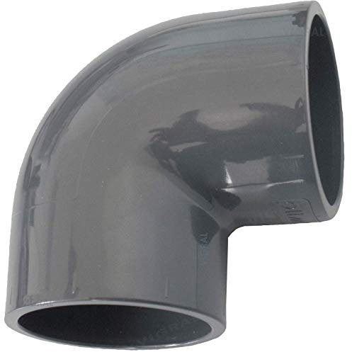Plimat PVC Klebeschlauch 50mm T-Stück Verbinder Bogen Fitting Winkel Fitting Kappe (PVC Winkel 90°)