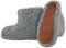 Moro-Design Hausschuhe Hüttenschuhe Lammfell Schafwolle Schaffell Wildleder Grau Gr.36-47 (37)